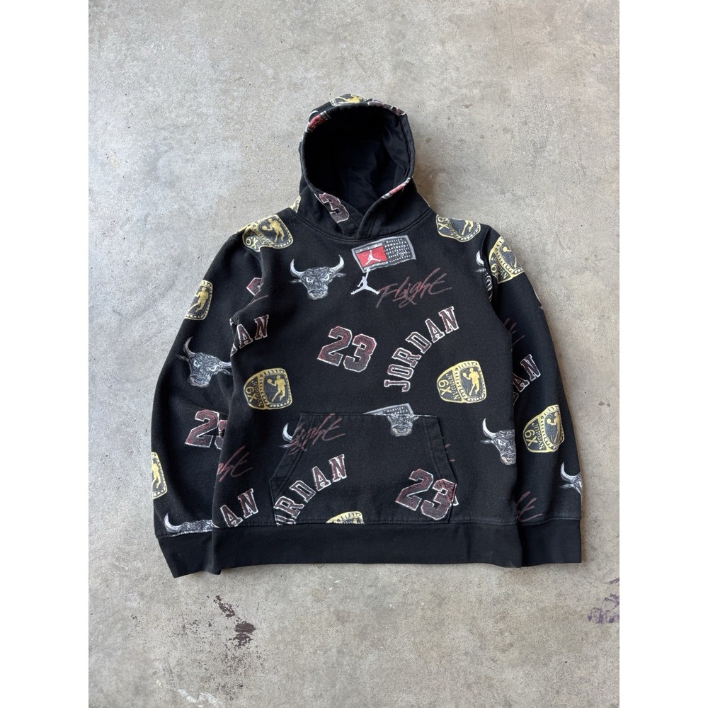 All Over Print AOP Michael Jordan 23 Hoodie Jacket Y2K NBA Basketball Kids Large